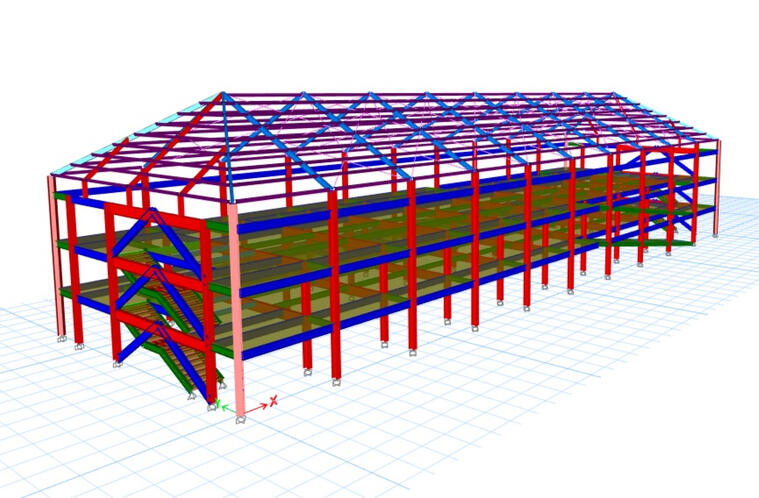 Gedung Parkir Baja 3 Lantai